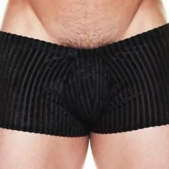 Best Sellers Male Power 145-167 Stripe Burnout Velvet Short