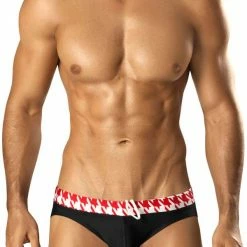 Swimwear Vuthy 270 Black With Red Trim Bikini