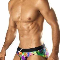 Vuthy 278 Splash Print With Waist Bikini Swimwear