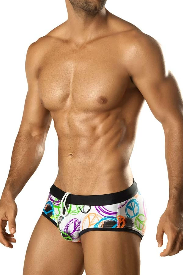 Vuthy 291 Peace Print With Waist Swim Brief 5 Vuthy 291 Peace Print With Waist Swim Brief