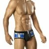 Swimwear Vuthy 280 Blue Plaid With Black Waist Swim Brief
