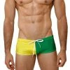 Mensuas MN8008 Brazil Flag Swim Trunk