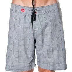Andrew Christian ACPOOL Poolside Swin Shorts Grey Plaid