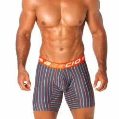 Agacio AG5948 Long Boxer Horizontal Stripes