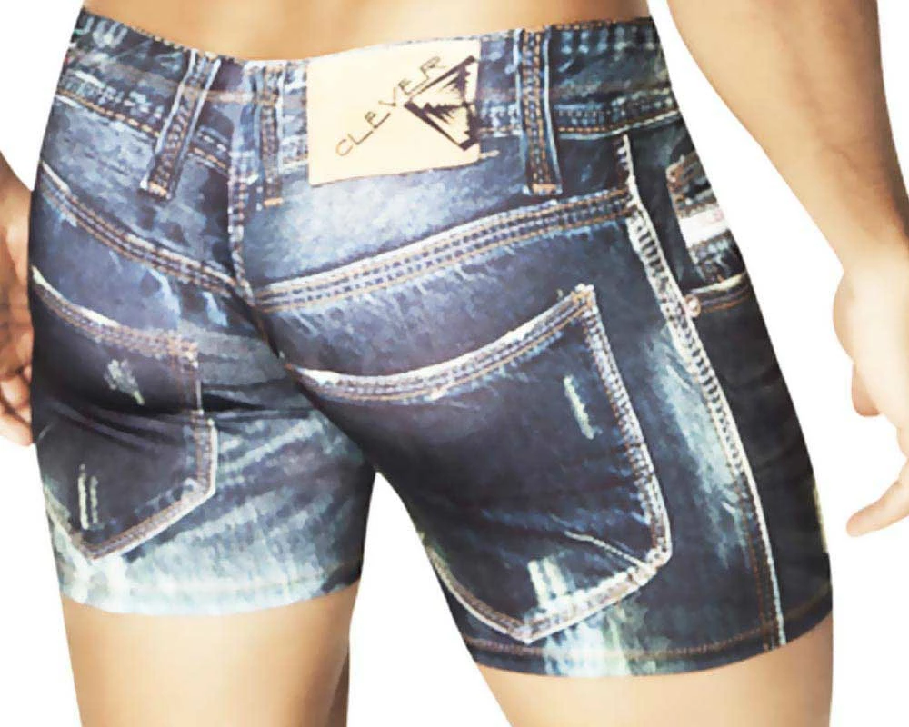 Underwear Clever 2201 Denim Jean Boxer - 4 Underwear Clever 2201 Denim Jean Boxer -