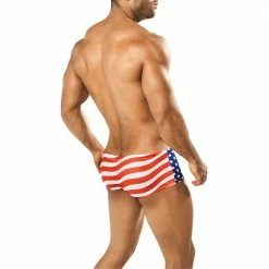 Intymen INT0591 American Flag Swim Boxer Print