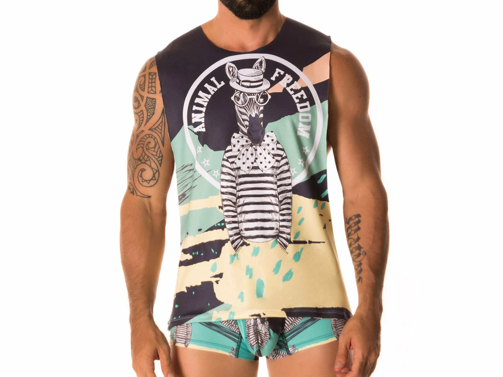 JOR 0199 Zebra Tank Top Shirts 3 JOR 0199 Zebra Tank Top Shirts