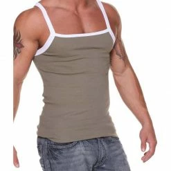 Nuwear JSSM07 Ribbed Square Cut Tank Top Shirts