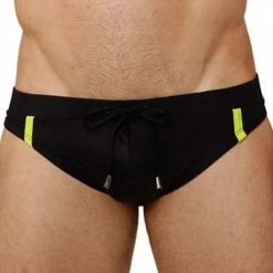 Mensuas MN0678 Black Lime Swim Bikini