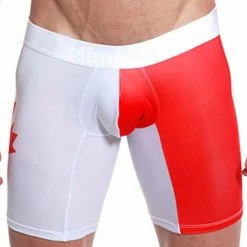 Mensuas MN0841 Canada Flag Long Boxer