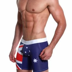 Mensuas MN0861 Australian Flag Long Boxer