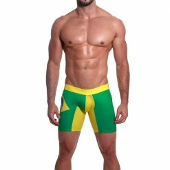 Mensuas MN0862 Brasil Flag Long Boxer