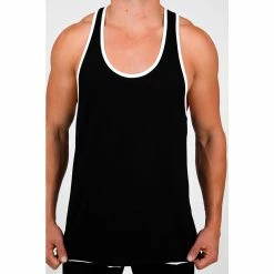 Pistol Pete PPTK107-202 WRESTLER Double Raw Hem Tank /Gray
