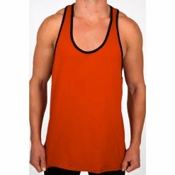 Pistol Pete PPTK107-202 WRESTLER Double Raw Hem Tank /Gray