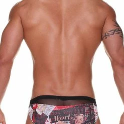 DMK RMN Newspaper Retro Mesh Brief
