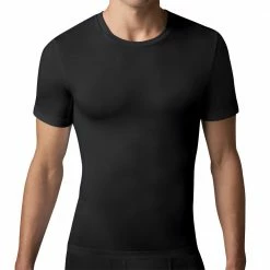 Spanx Cotton Compressed Crew Neck Shirts
