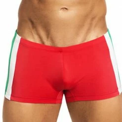 Vuthy 437 Square Cut Italian Flag Swimwear