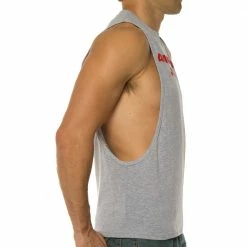 American Jock AJ8776 Gym Air Tee Heather Grey/RoyalBlue Shirts