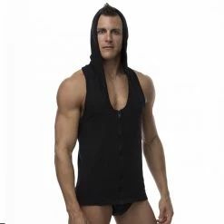 Cover Male CM339 Tank Hoodie