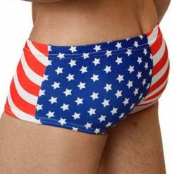 Mensuas MN8014 USA Flag Swim Trunk