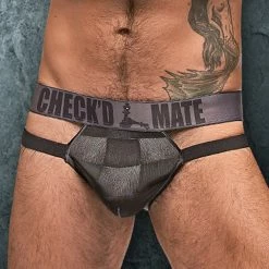Male Power 395251 Checked Mate Cutout Jock