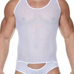Underwear Male Basics MBL-009 Sexy Body Mesh Unitard