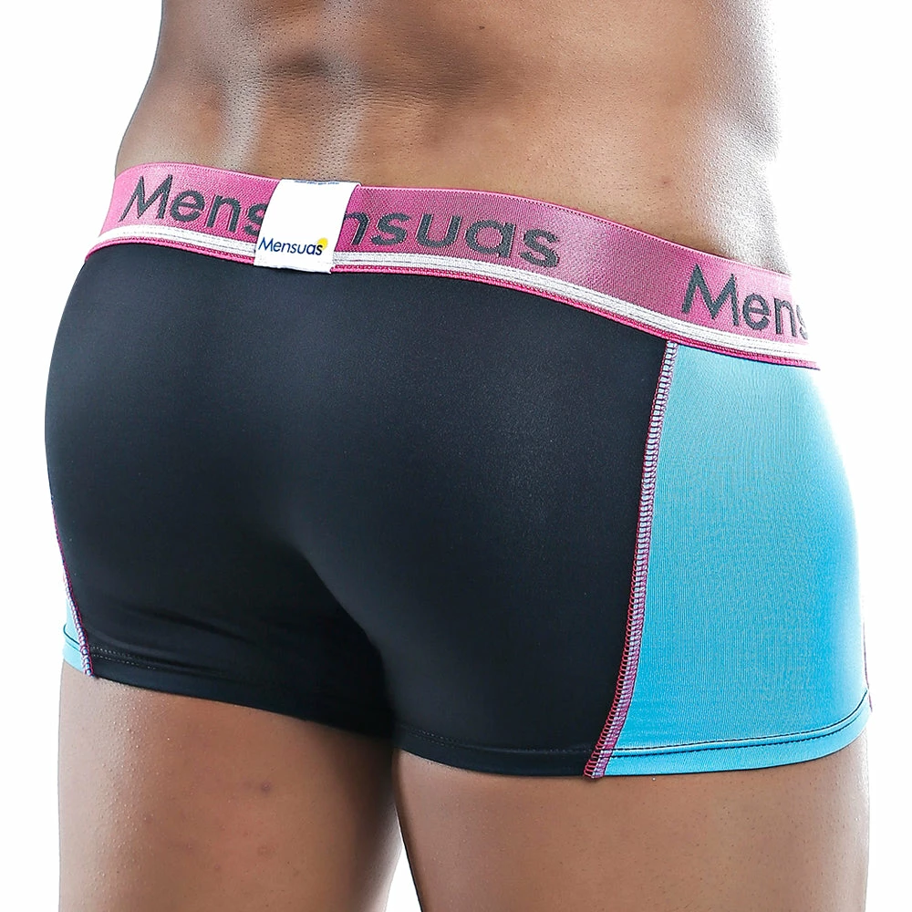 Mensuas MNG020 Boxer Trunk White/Aqua 4 Mensuas MNG020 Boxer Trunk White/Aqua
