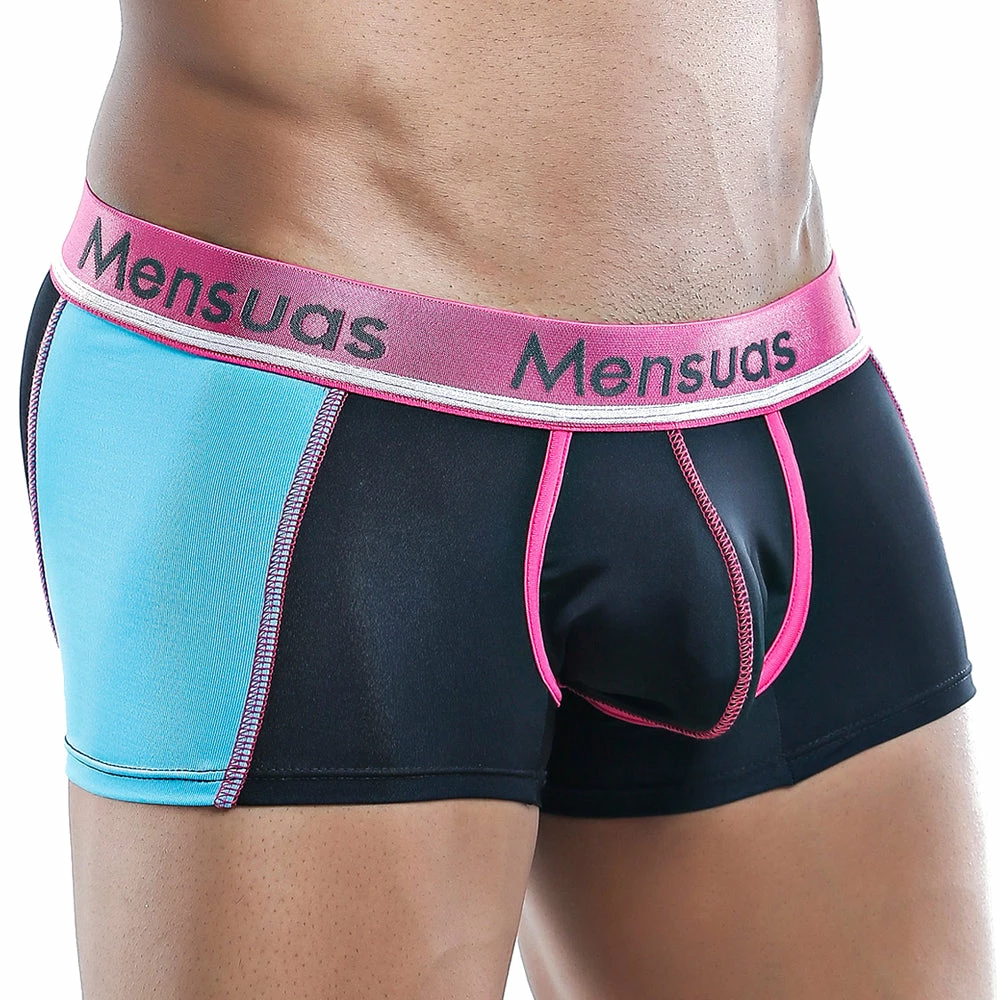 Mensuas MNG020 Boxer Trunk White/Aqua 3 Mensuas MNG020 Boxer Trunk White/Aqua