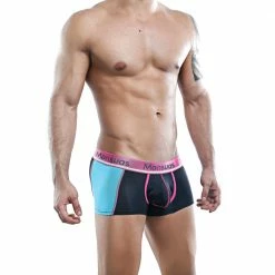 Mensuas MNG020 Boxer Trunk White/Aqua 11 Mensuas MNG020 Boxer Trunk White/Aqua