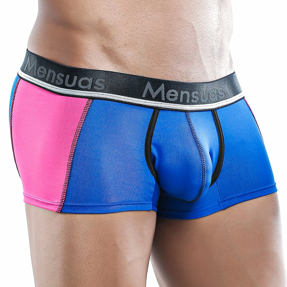 Mensuas MNG020 Boxer Trunk White/Aqua 7 Mensuas MNG020 Boxer Trunk White/Aqua