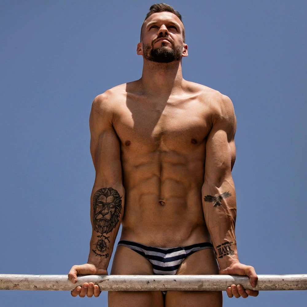 MODUS VIVENDI 11912 Striped Low Cut Brief 4 MODUS VIVENDI 11912 Striped Low Cut Brief