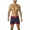 Vuthy 314 Navy With Red Waist Swim Boxer 1 Vuthy 314 Navy With Red Waist Swim Boxer
